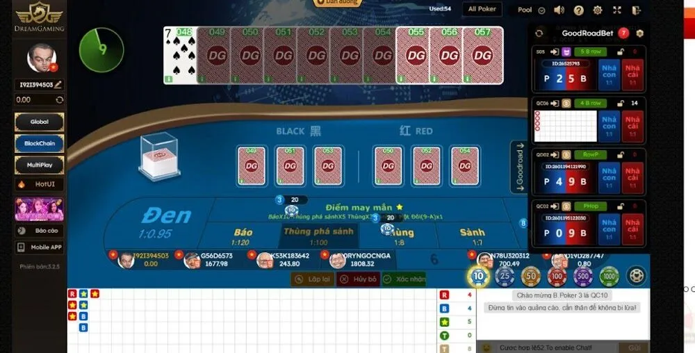 Ưu điểm sảnh Live Poker DP568